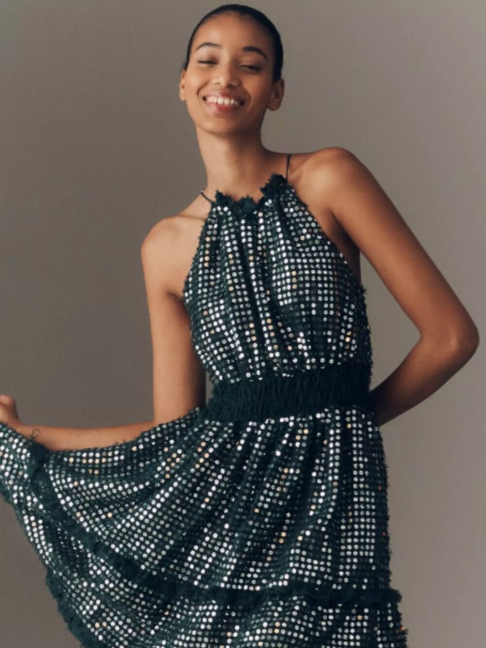 Anthropologie Somerset Shine Mini Halter Dress
